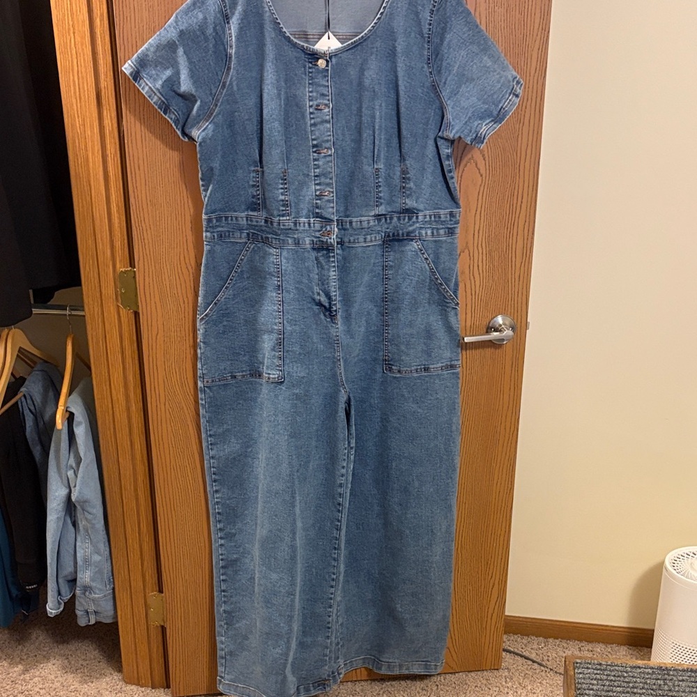 Denim long jumper